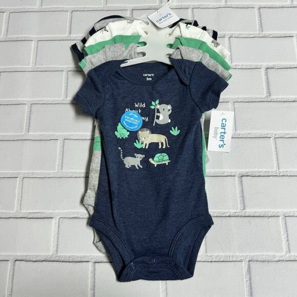 Carter's Baby 'The Original Bodysuit' Short Sleeve 5 pack Size 3 Months - Picture 1 of 8